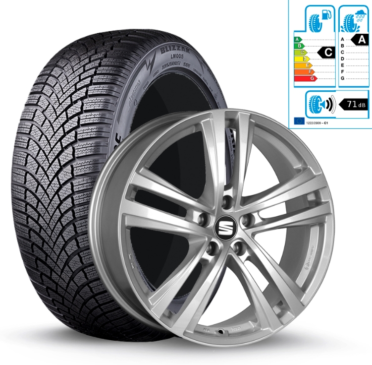 Ateca 17" Vinterhjul alu sølv - UDGÅET